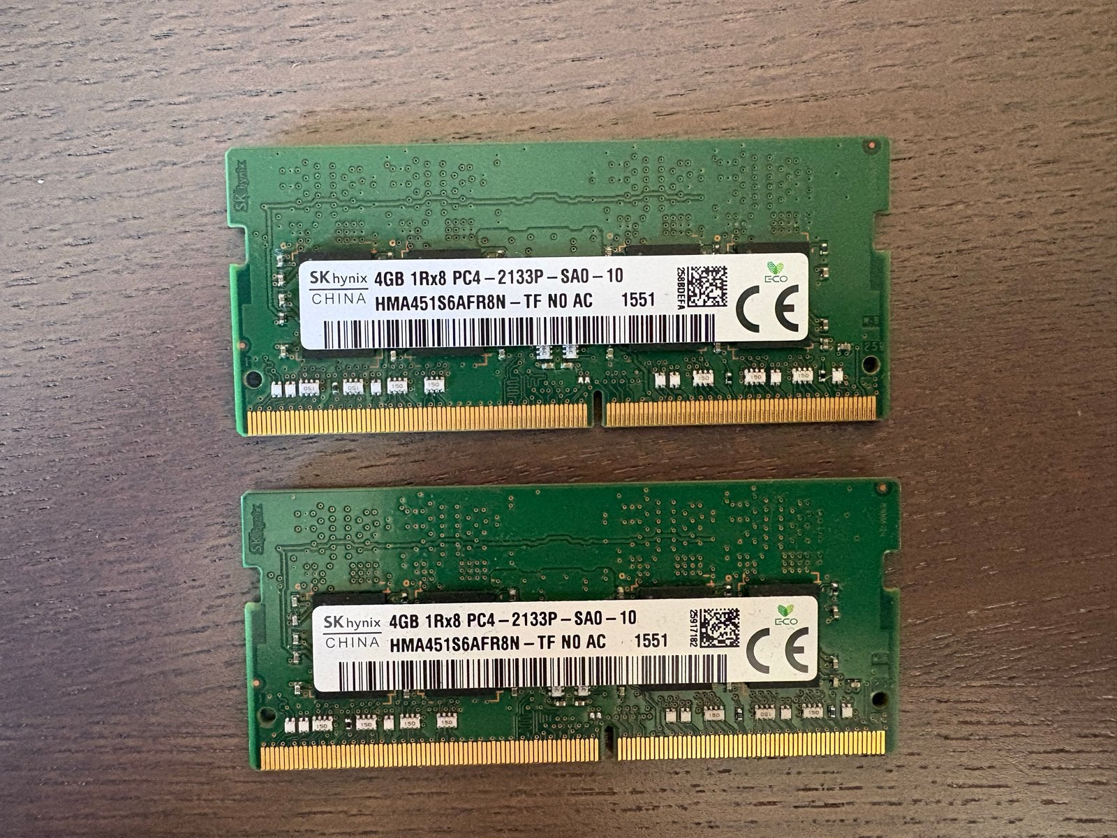 8GB DDR4 Laptop RAM – 2x 4GB SK hynix – 2133MHz SO-DIMM, DDR4, Ophalen of Verzenden, Zo goed als nieuw, Laptop