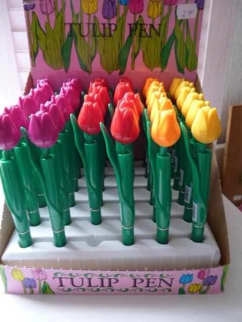 Pen in de vorm van een tulp, *, *, Nieuw, Kunststof