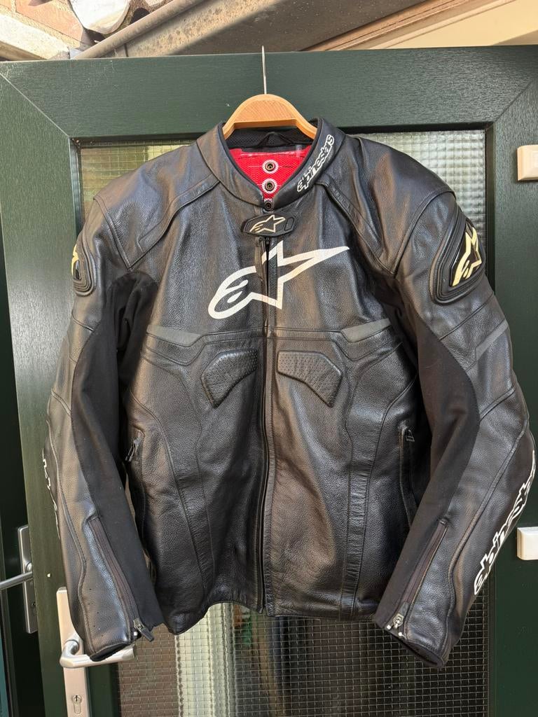 Alpinestars Motorjas maat 56 met speedhump, Motoren, Kleding | Motorkleding, Ophalen, Tweedehands, Jas | leer