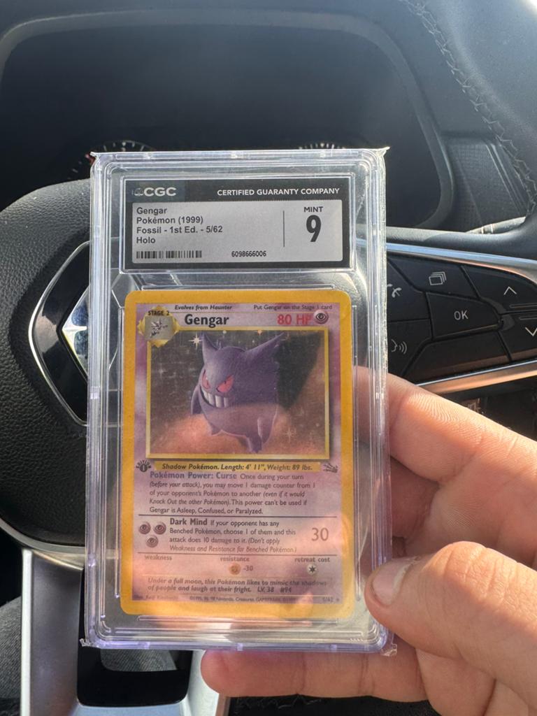 Gengar Pokémon (1999) Fossil 1st Ed. Holo CGC 9, Ophalen of Verzenden, Zo goed als nieuw, Losse kaart, Foil