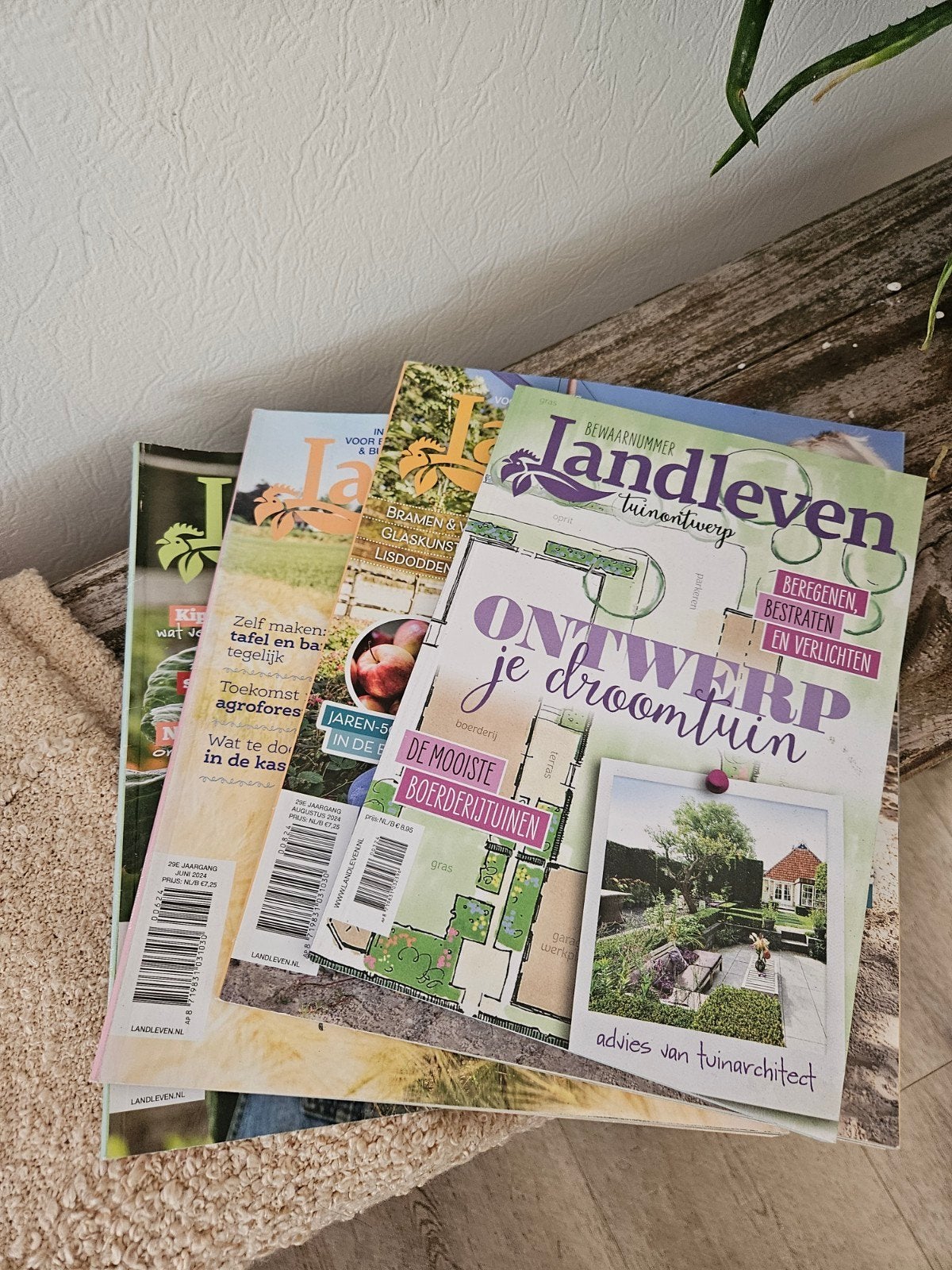 Landleven Tuinontwerp Tijdschriften - Set van 4, Ophalen of Verzenden, Zo goed als nieuw, Overige typen
