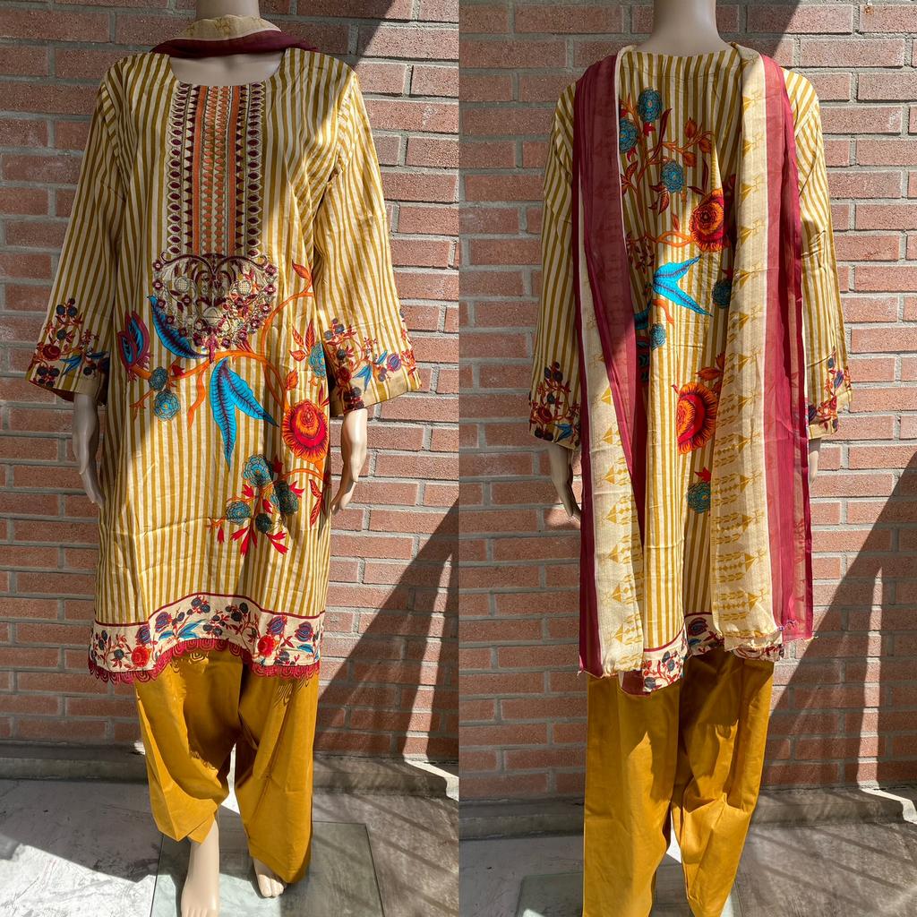 Salwar kameez anarkali churidar saree lengha jurk geel XL, Geel, Maat 46/48 (XL) of groter, Nieuw, Ophalen of Verzenden