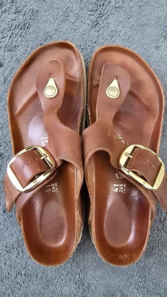 Birkenstock Big Buckle Sandalen Maat 41, Kleding | Dames, Schoenen, Bruin, Gedragen, Birkenstock, Sandalen of Muiltjes