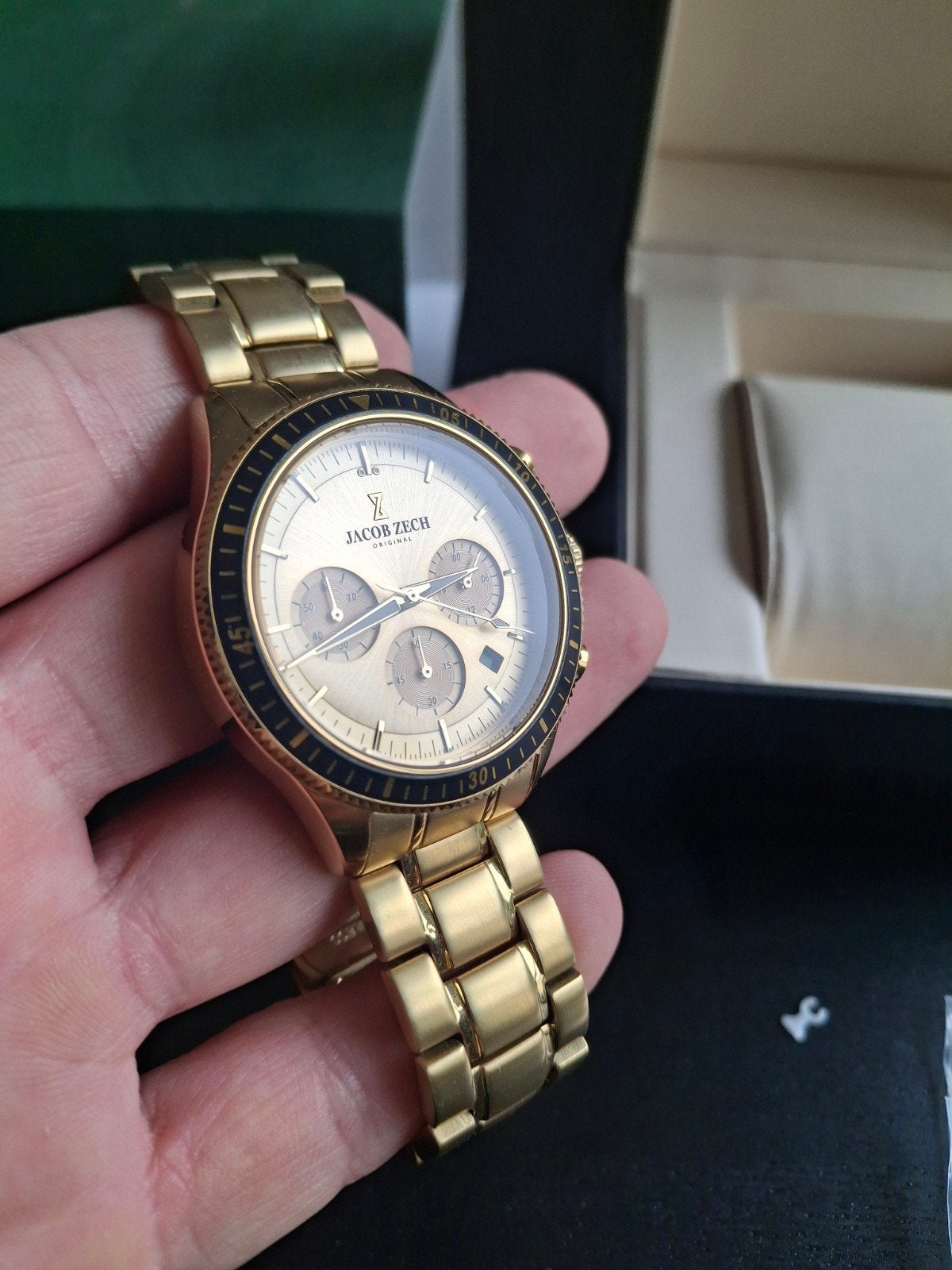 Jacob Zech Milano horloge Goudkleurig, Overige merken, Staal, Staal, Polshorloge