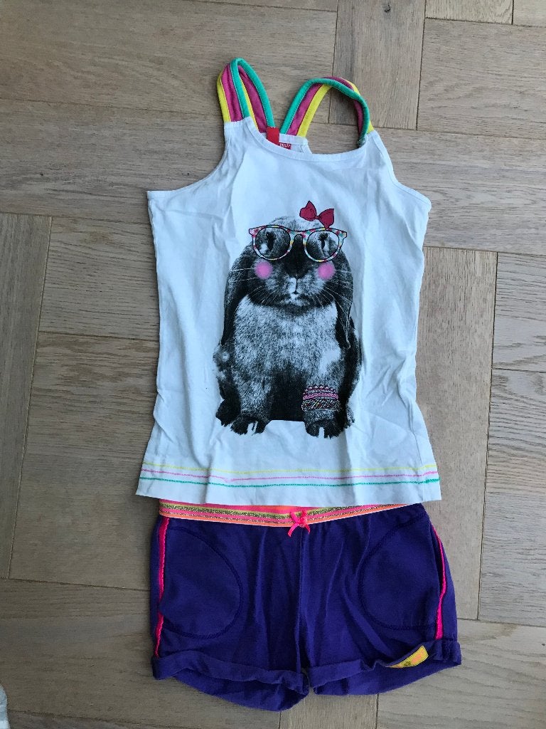 ZGAN Superleuk setje broekje van Kidzart mt 110/116, Kidz Art, Meisje, Ophalen of Verzenden, Zo goed als nieuw