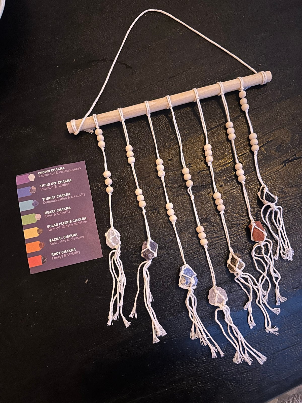 Natuurstenen Chakra Wandhanger - Shakra Wanddecoratie, Meerkleurig, Overige stijlen, Nieuw, Ophalen of Verzenden