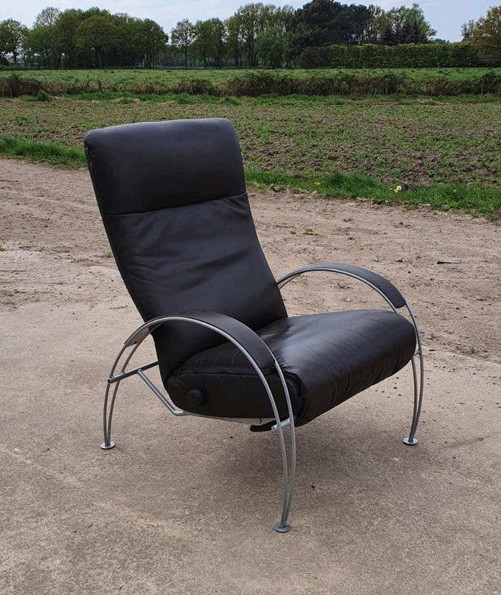 Lafer Billie donker bruin relaxfauteuil, Ophalen, Zo goed als nieuw, 50 tot 75 cm