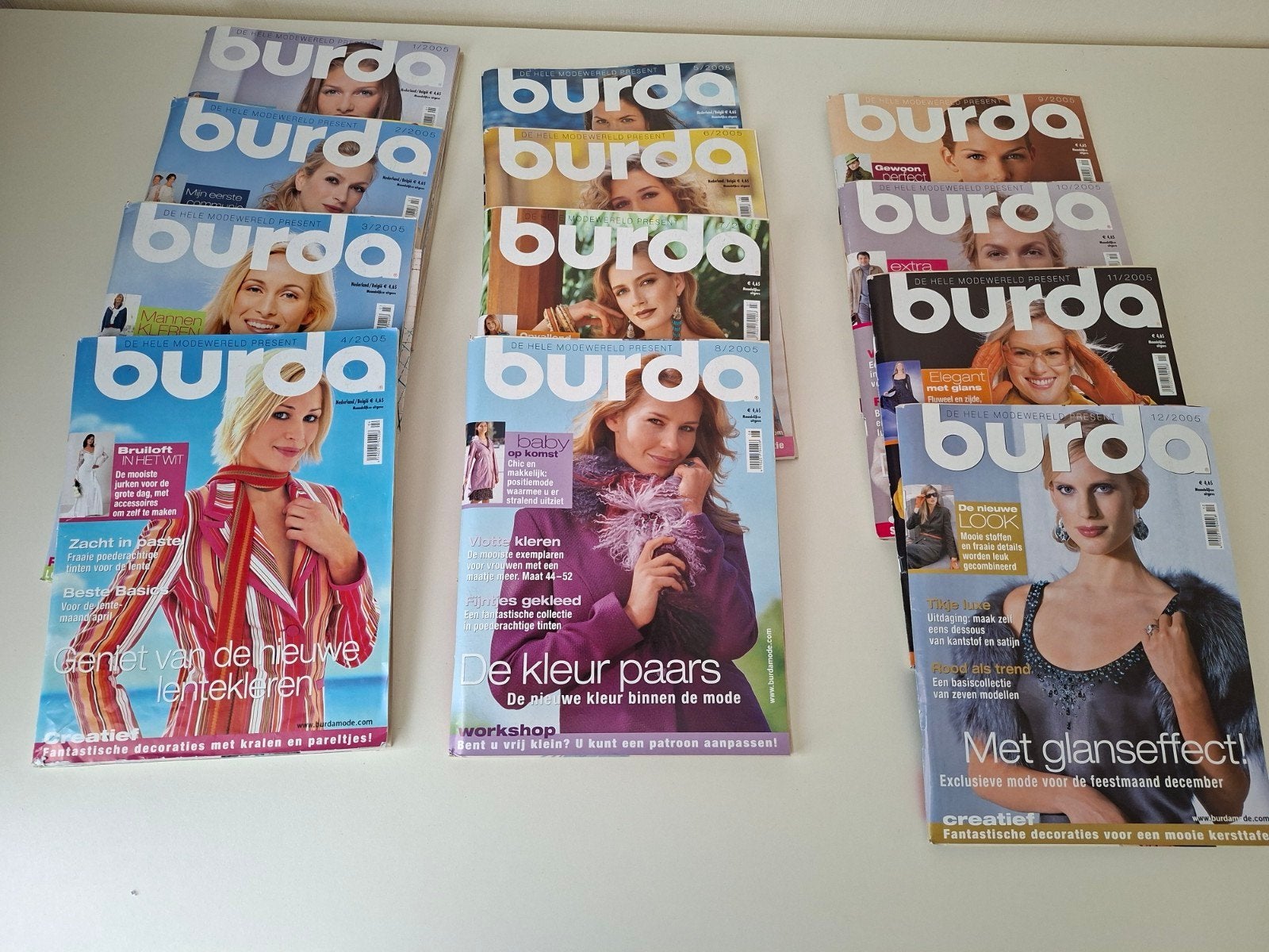 Burda Jaargang 2005 - Complete Set (Nrs. 1 t/m 12), Boeken, Ophalen of Verzenden, Zo goed als nieuw, Damesbladen