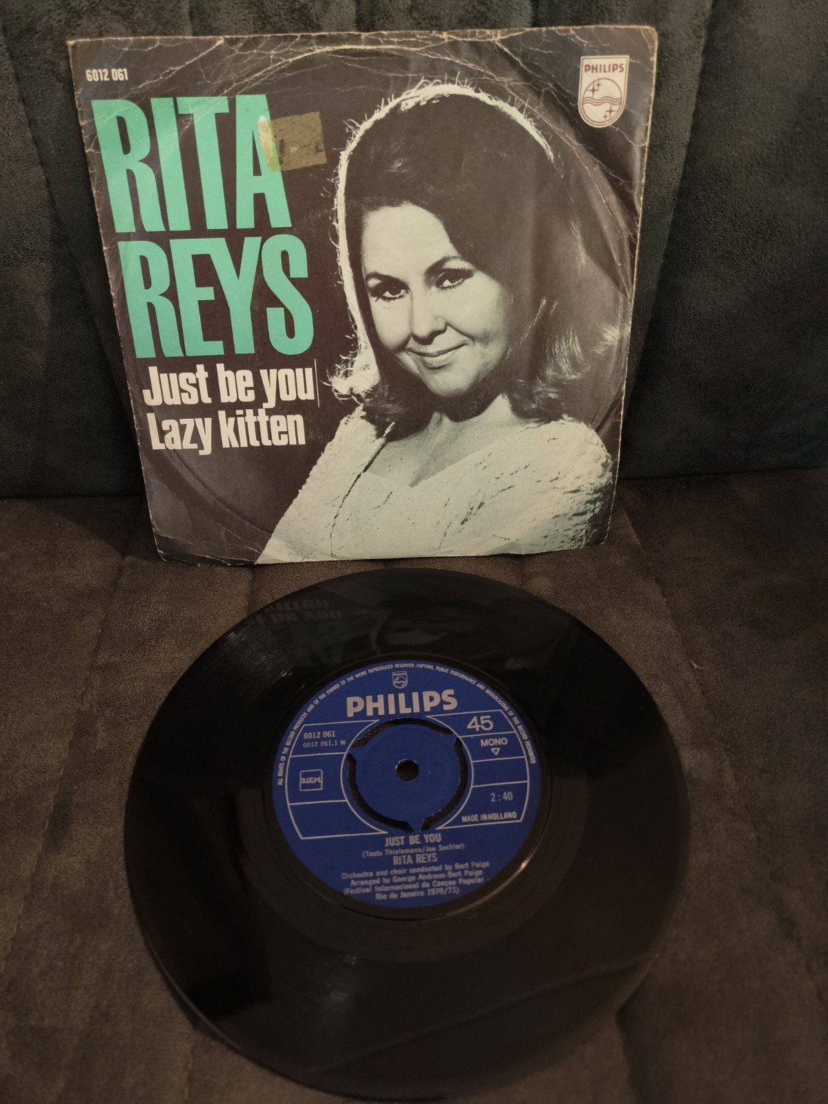 Rita Reys - Just Be You / Lazy Kitten (Philips 45 toeren), Gebruikt, 7 inch, EP, Jazz en Blues