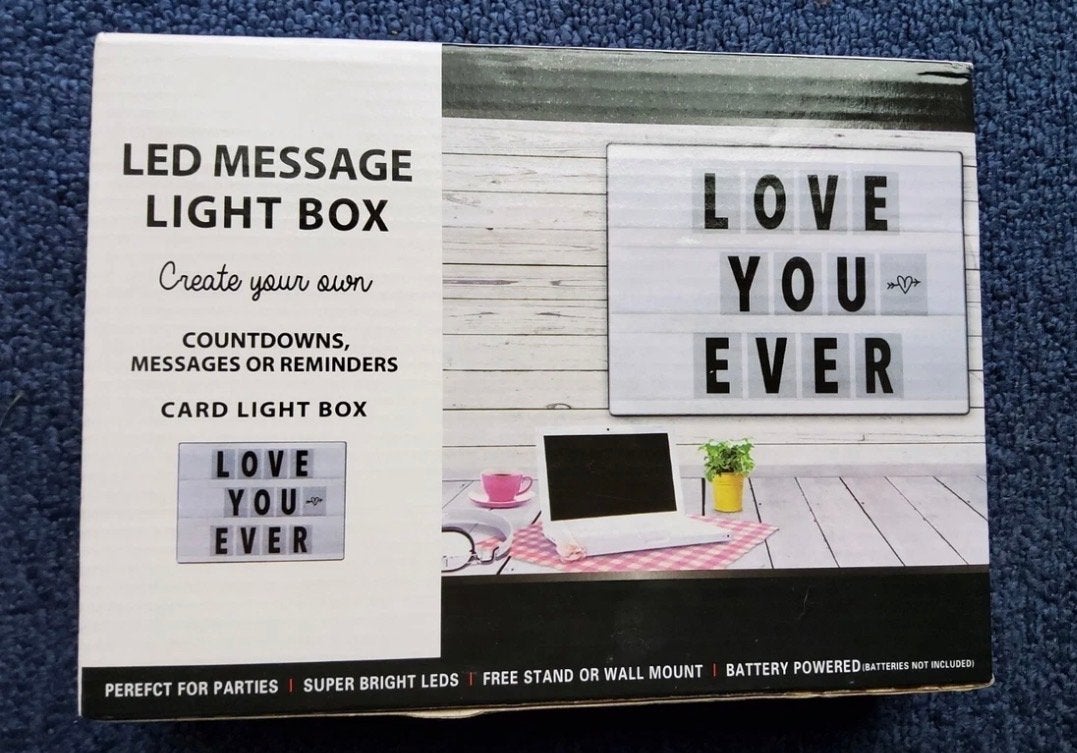 LED Message Light Box - Creëer je eigen berichten, Nieuw, Kunststof, Ophalen of Verzenden, Modern