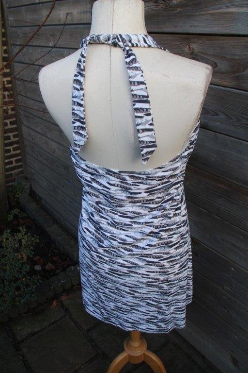 Halterjurk wit/ grijs Beachlife mt 42 Vaste prijs, Overige typen, Beachlife, Wit, Ophalen of Verzenden
