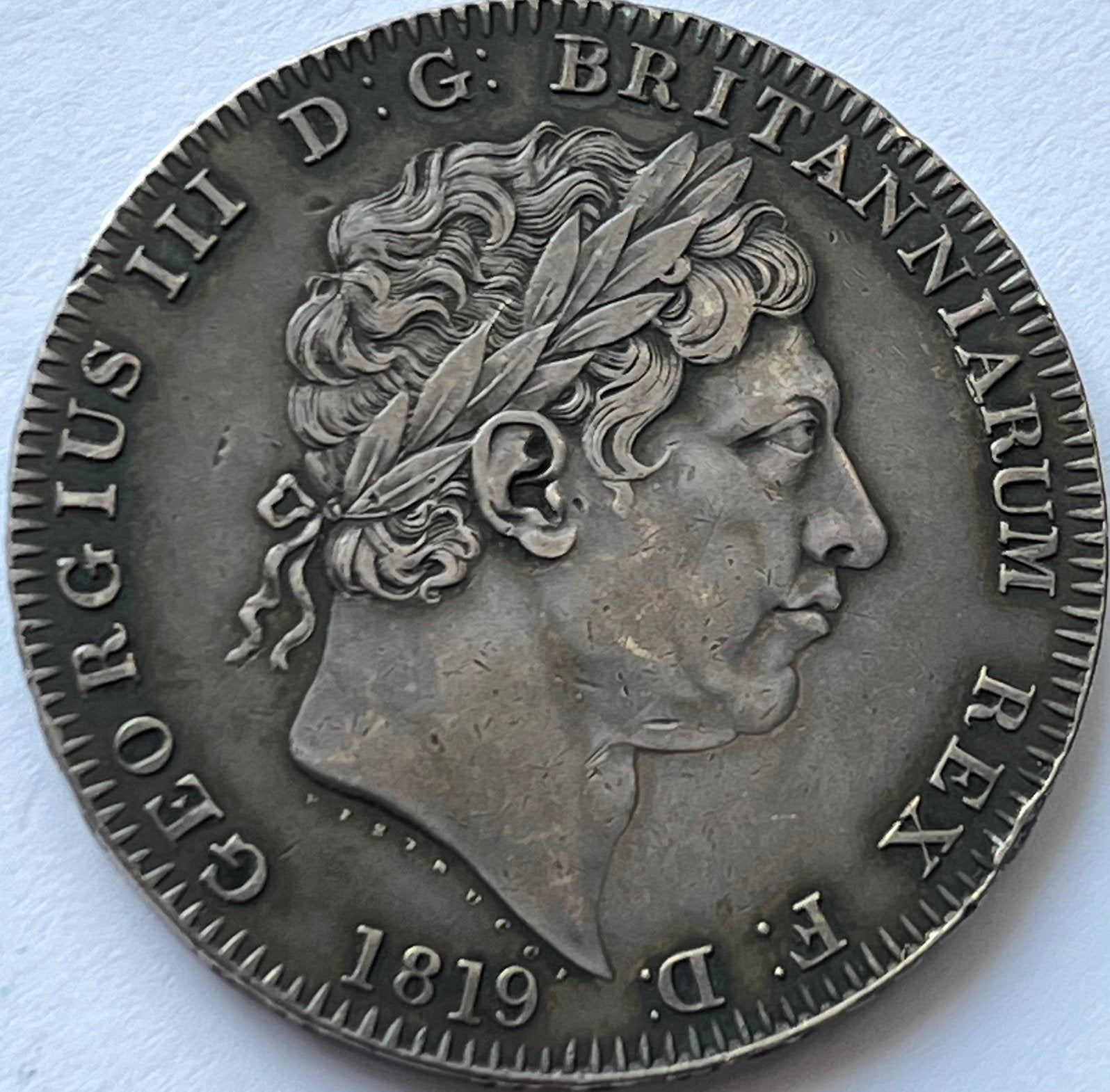 Engeland schaarse zilveren crown 1819 topkwaliteit!, Ophalen of Verzenden, Overige landen, Losse munt, Zilver