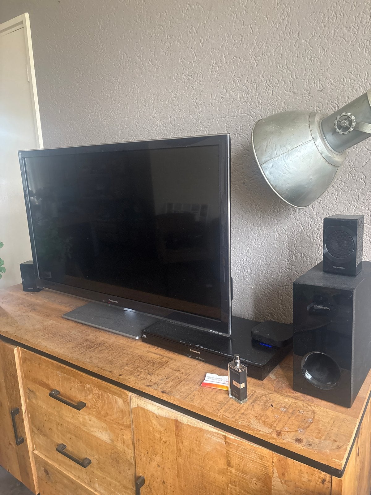 Panasonic TV met Blu-ray speler en speakers, Panasonic, Blu-ray-speler, Ophalen of Verzenden, Gebruikt