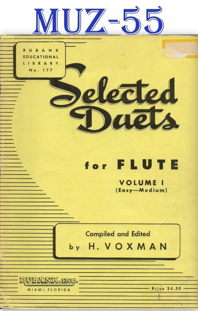 (kl) MUZ-55 Bladmuziek Selected Duets volume 1 voor Fluit, Muziek en Instrumenten, Klassiek, Dwarsfluit of Piccolo, Ophalen of Verzenden