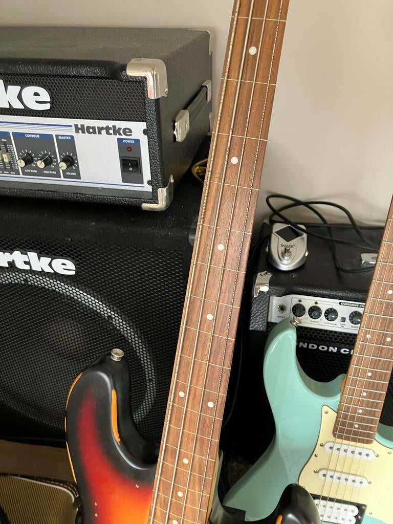 Vintage Icon Fretloze Basgitaar - Jaco Pastorius Stijl, Muziek en Instrumenten, Snaarinstrumenten | Gitaren | Bas, Ophalen, Gebruikt