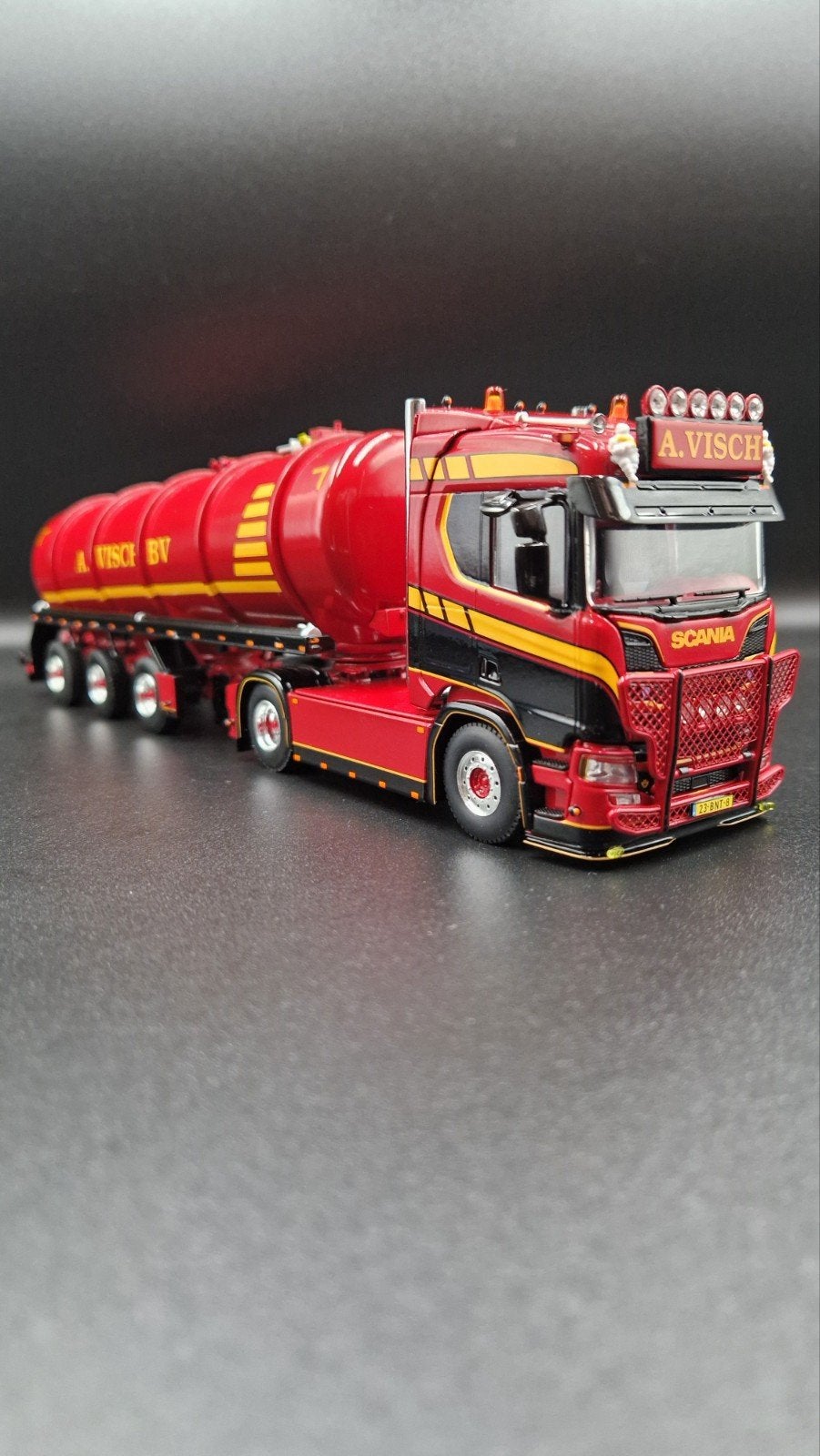 wsi | A. Visch - Scania, Hobby en Vrije tijd, Modelauto's | 1:50, Ophalen of Verzenden, Zo goed als nieuw, Bus of Vrachtwagen