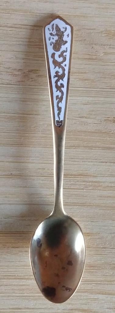 lepeltje Thailand demitasse wit, volgnr 81, Antiek en Kunst, Antiek | Bestek, Ophalen of Verzenden