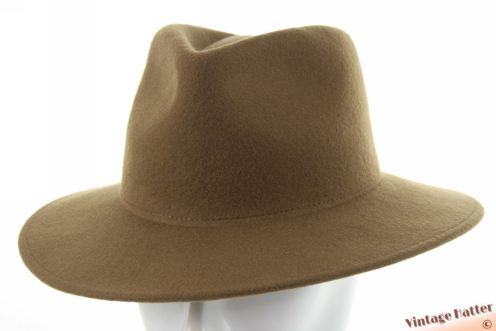 Gleufhoed Weba Hats kaki cashmere wolvilt 57-58 nieuw
