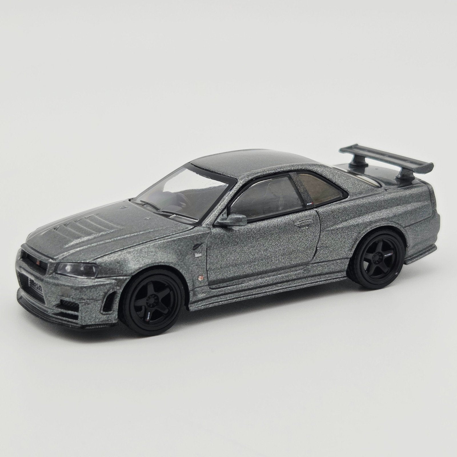 Mini Gt – 1999 Nissan Skyline GTR (R34), dark metal gray nis, Mymodelcar@outlook.com, Auto, Ophalen of Verzenden, Mini gt