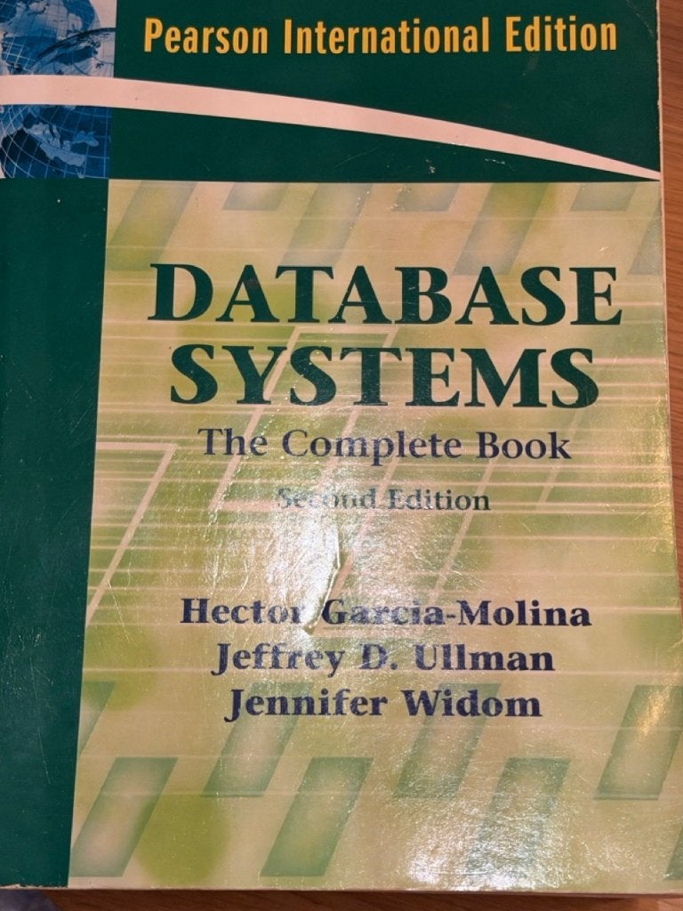 Database Systems The Complete Book(Second Edition - Pearson), Ophalen of Verzenden, Beta, Gelezen, WO