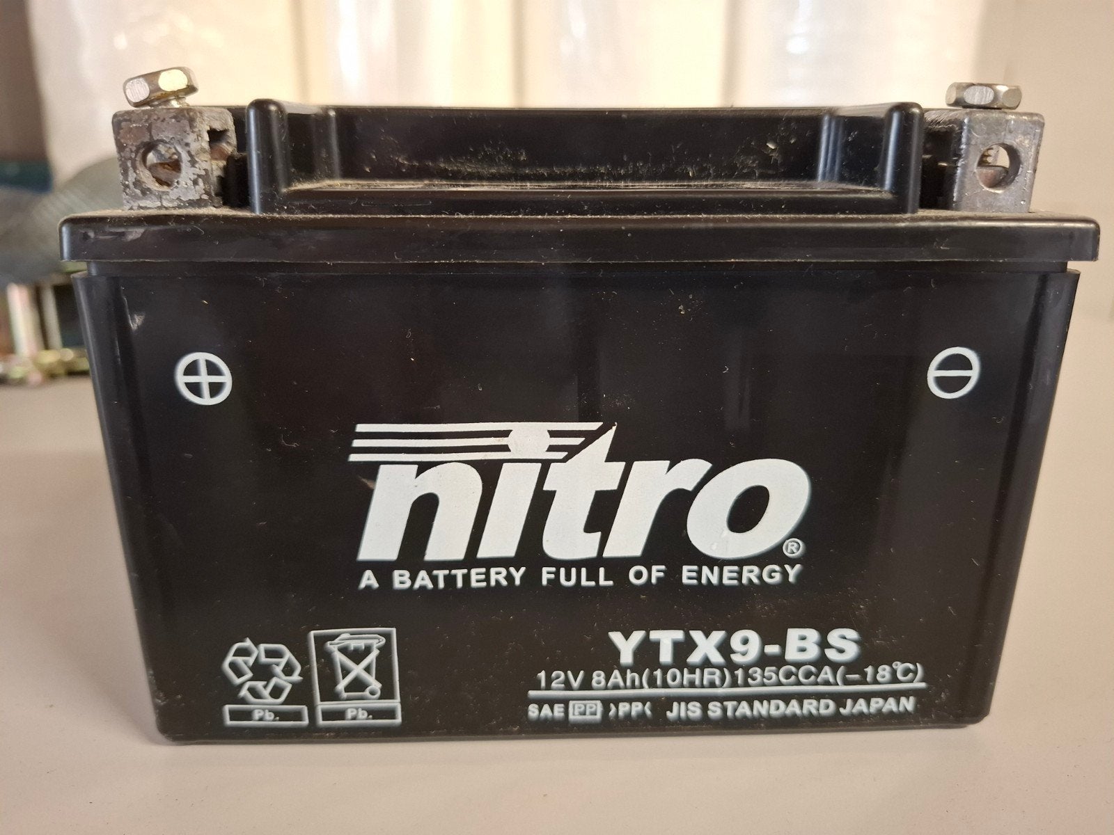 Nitro YTX9-BS accu 12V / 8Ah, Ophalen of Verzenden, Gebruikt