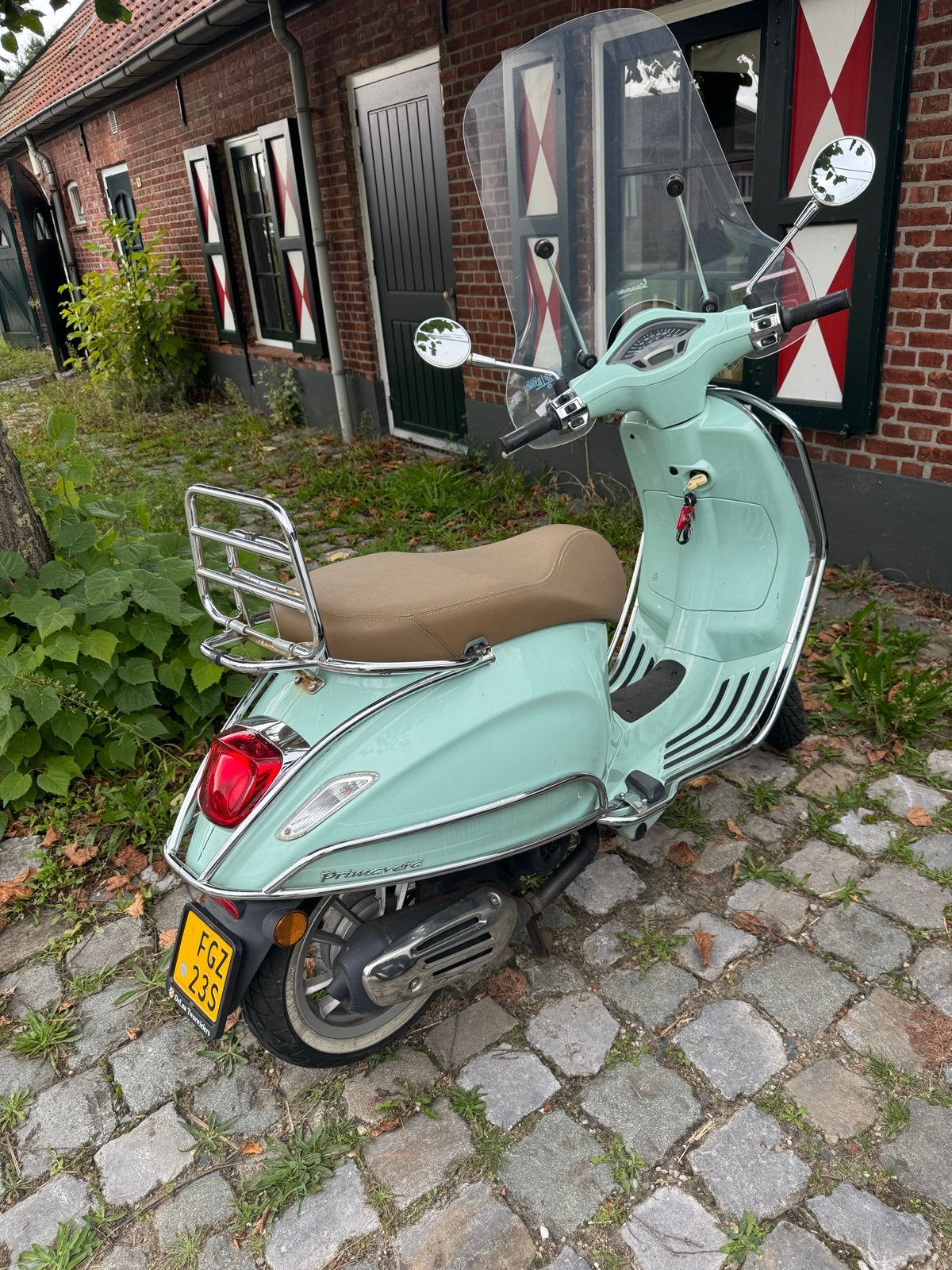 Vespa Primavera 50 uit 2021 - Mooi groen, origineel, Ophalen, Gebruikt, Overige modellen, Maximaal 45 km/u