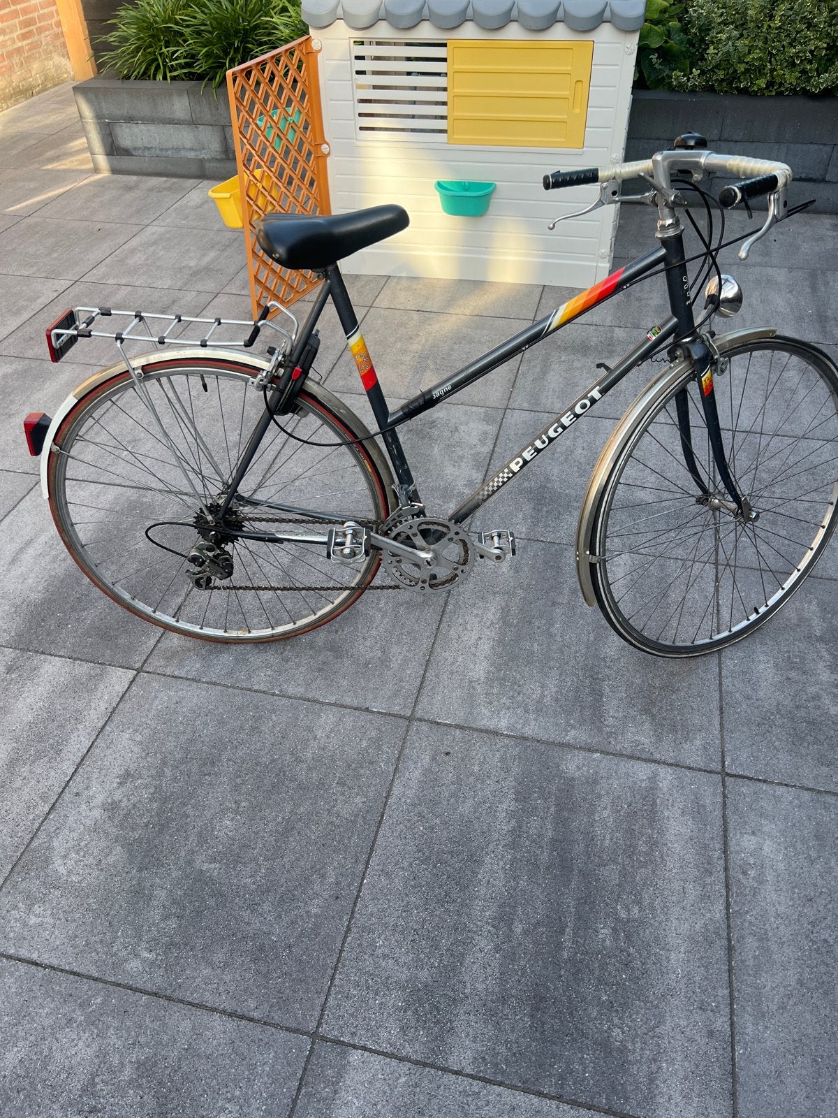 Vintage Peugeot sportfiets - Klassieke racefiets, Fietsen en Brommers, Fietsen | Racefietsen, Gebruikt, Staal, Velgrem, Dames