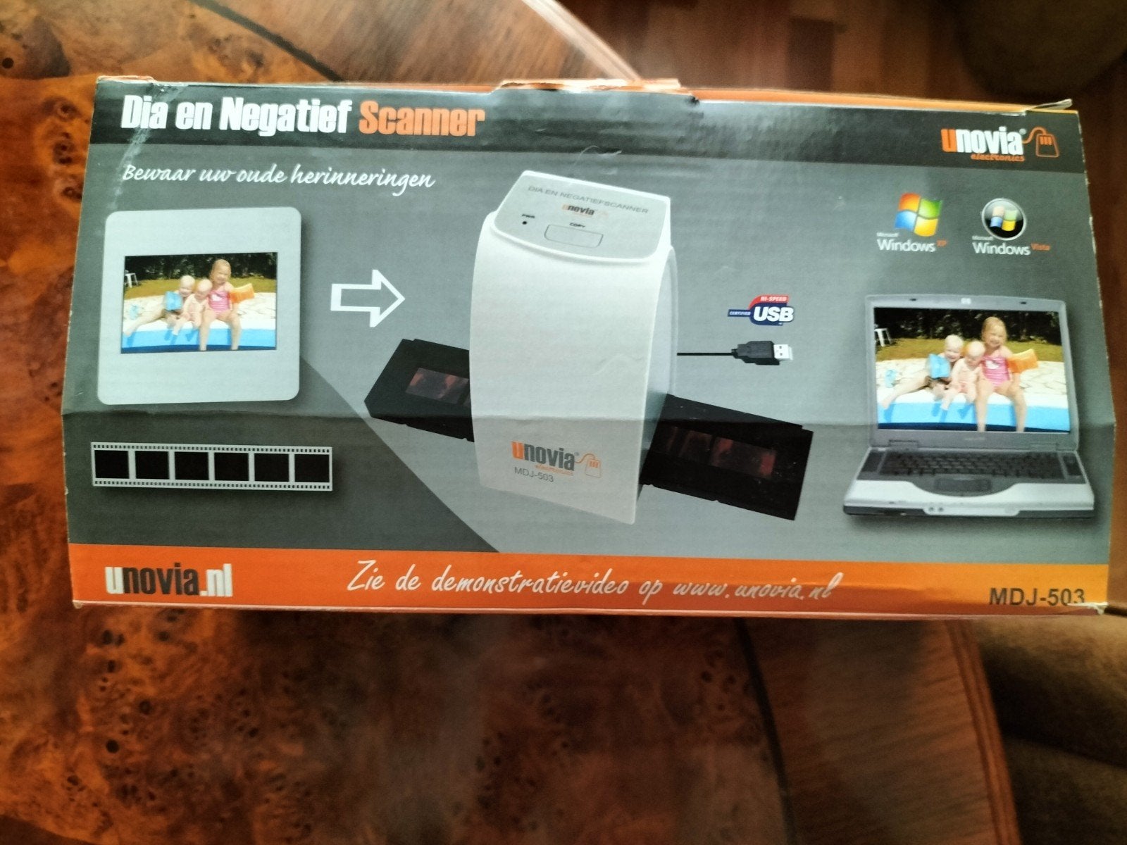 Unovia Dia en Negatief Scanner MDJ-503, Computers en Software, Scanners, Diascanner, Ophalen of Verzenden, Zo goed als nieuw, Windows