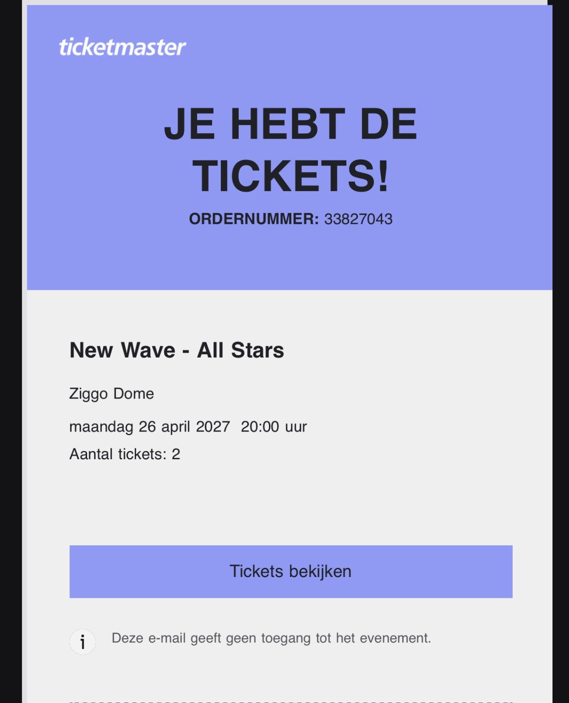 New wave 26 april 1ste rang, Twee personen