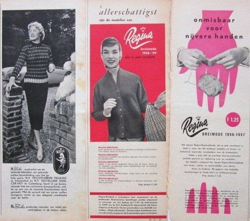 55 vintage advertenties reclames mode kleding 56-80 fashion, Verzamelen, Ophalen of Verzenden, Zo goed als nieuw, Reclamebord