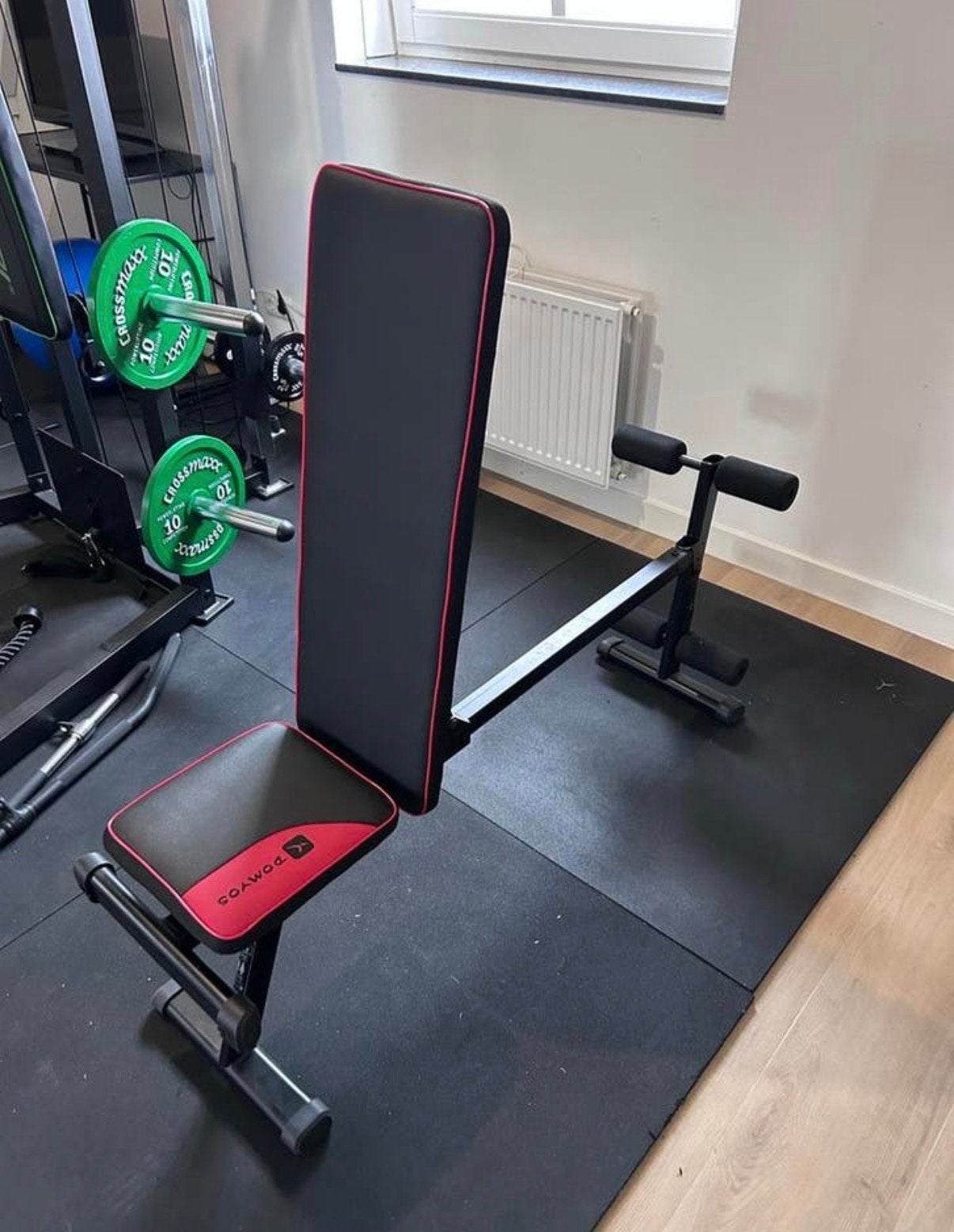 Verstelbare Fitnessbank Domyos 500, Ophalen, Zo goed als nieuw, Armen, Fitnessbank