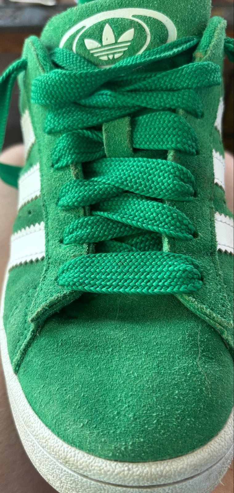 Adidas Campus sneakers - Groen - Maat 38, Ophalen of Verzenden, Gedragen, Groen, Sneakers of Gympen