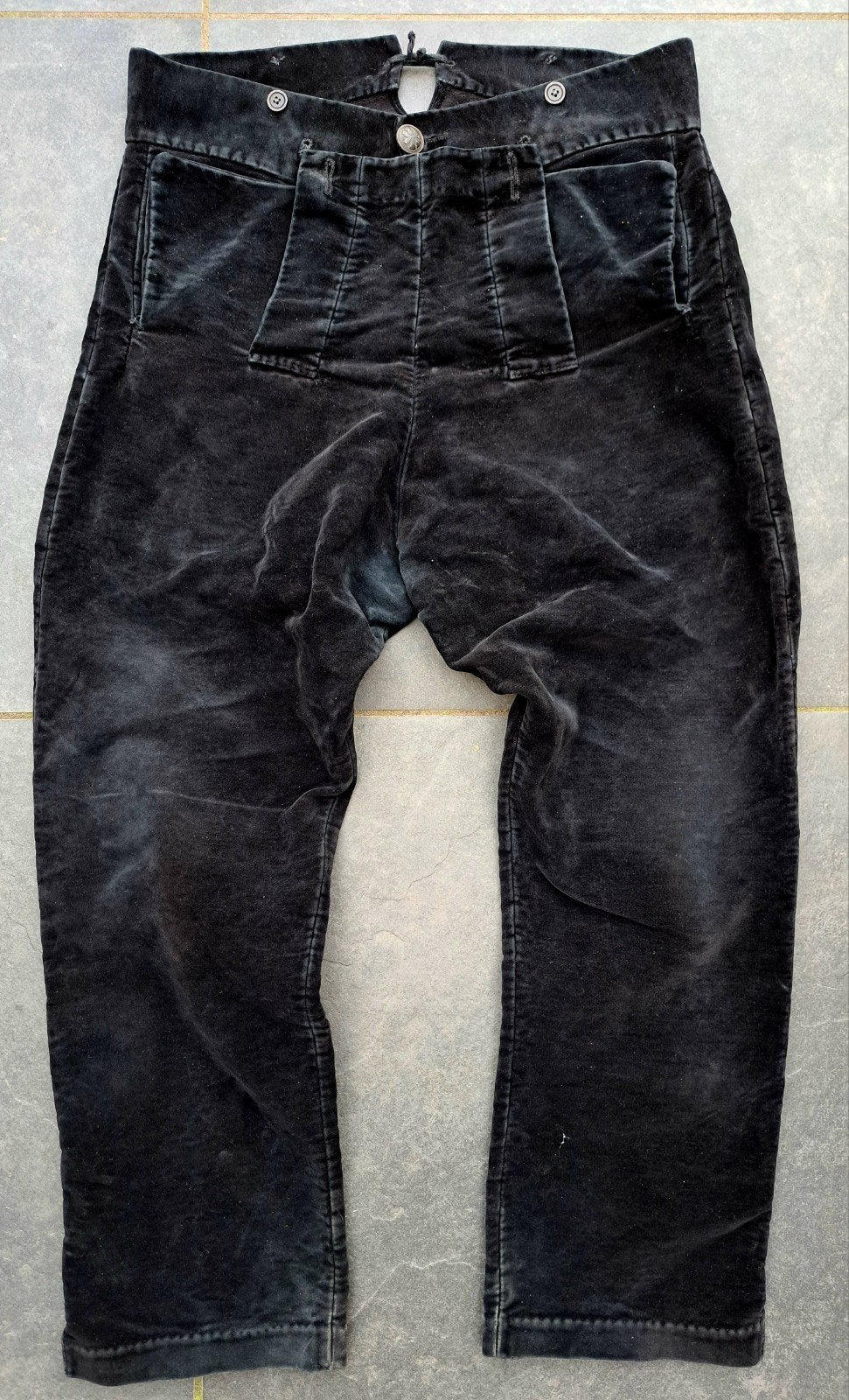 3 Prachtige oude heren klepbroeken, Antiek en Kunst, Antiek | Kleding en Accessoires, Ophalen of Verzenden, Heren