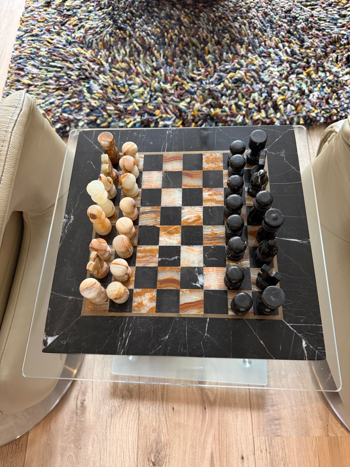 Marmeren schaakbord, Een of twee spelers, Ophalen, Zo goed als nieuw