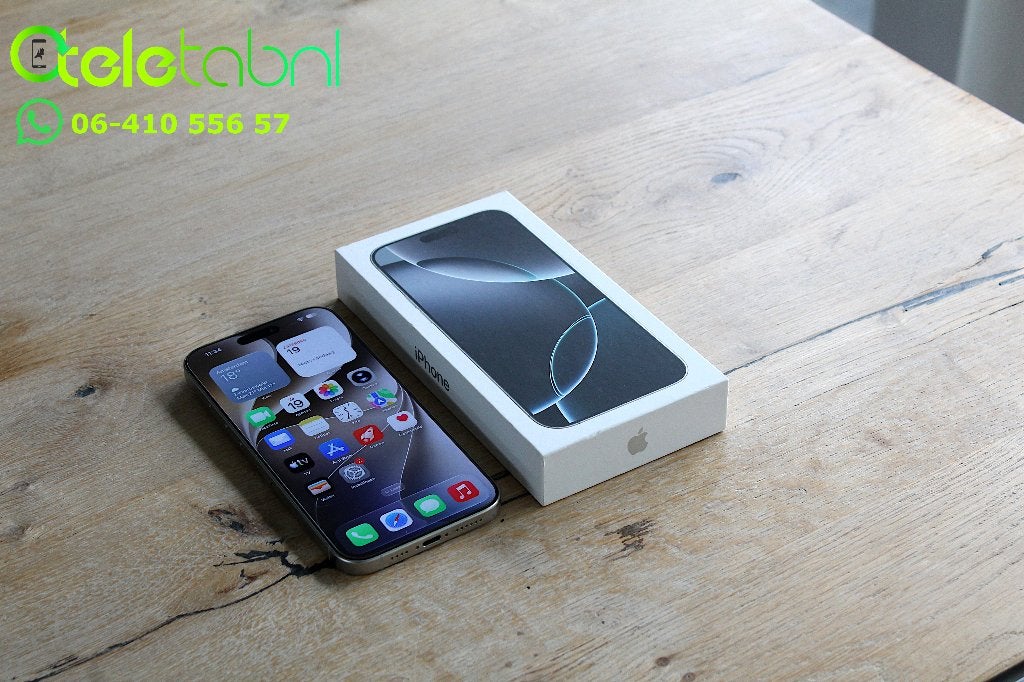 Apple iPhone 16 Pro Max - 256GB - White Titanium, 256 GB, Apple, Apple, Zwart