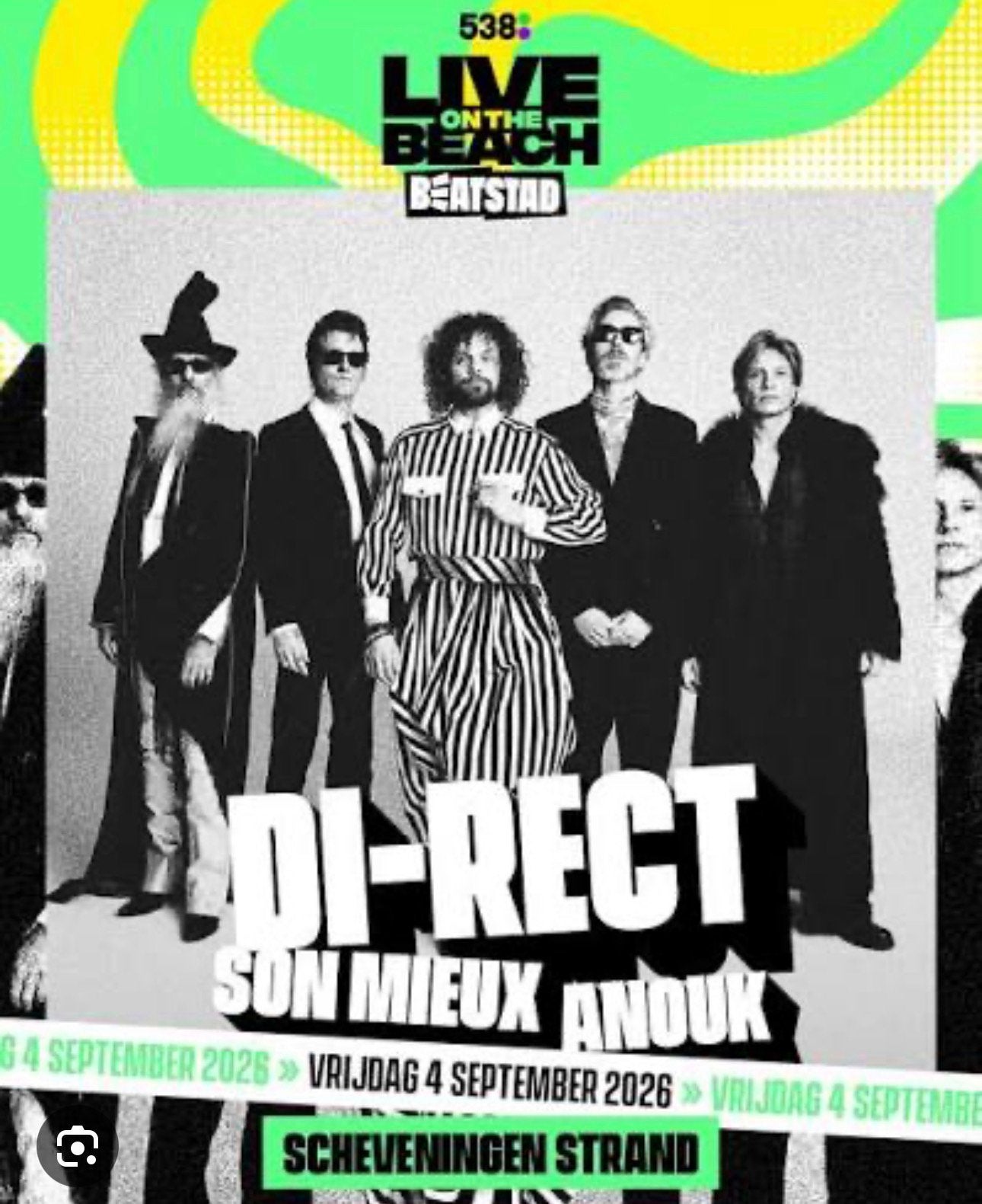 2 tickets live on the beach 4-9-2026 en hotel 4 op 5 sept., Twee personen