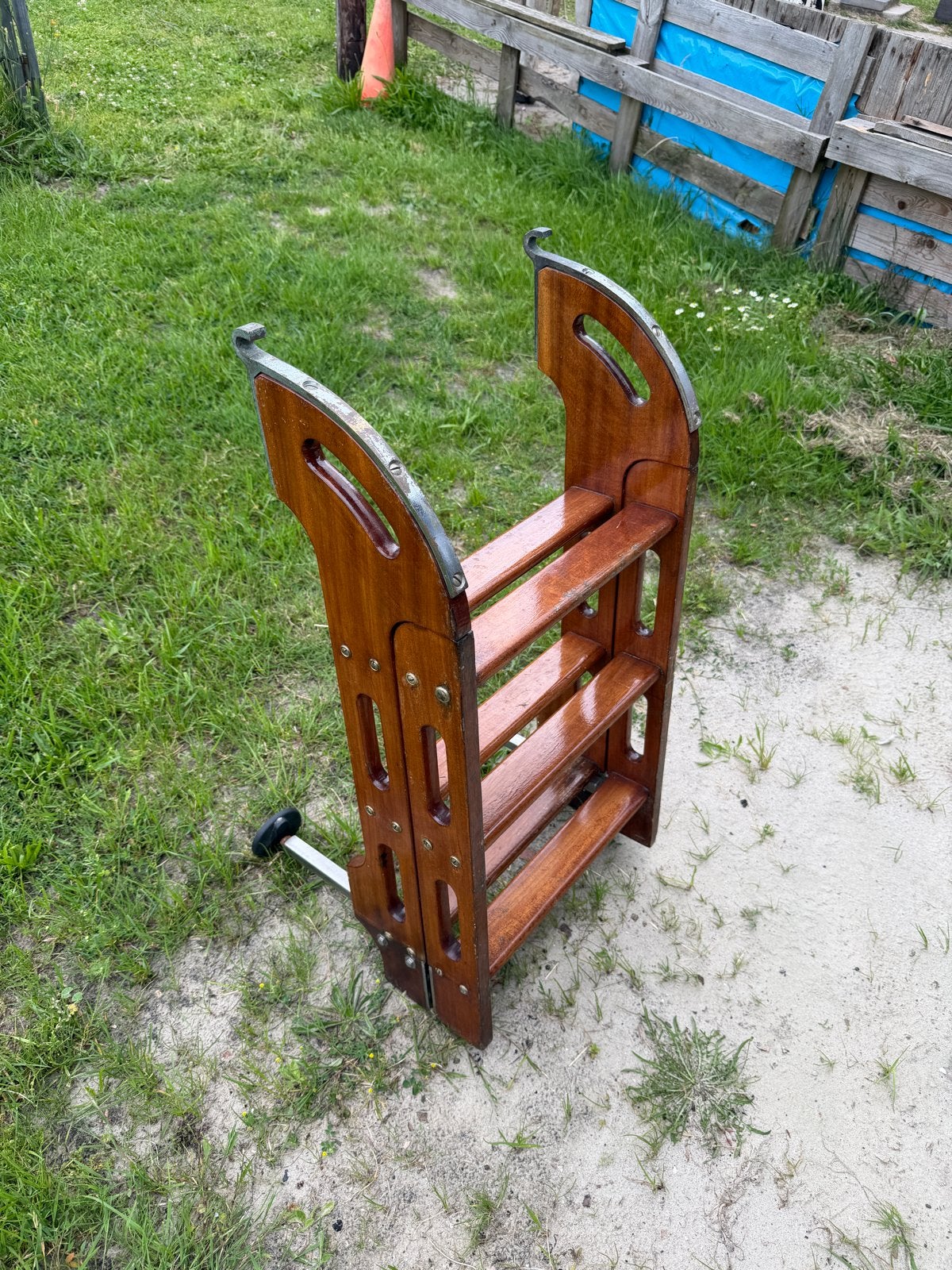 Houten opvouwbare bootladder / zwemtrap, Watersport en Boten, Ophalen, Gebruikt, Overige typen
