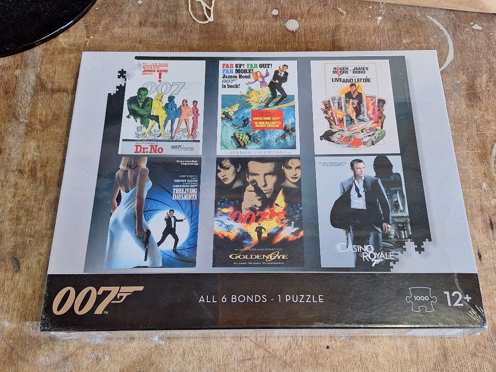 6 puzzels James Bond 007 nieuw in plastic 1000 stukjes, Ophalen of Verzenden, 500 t/m 1500 stukjes, Nieuw