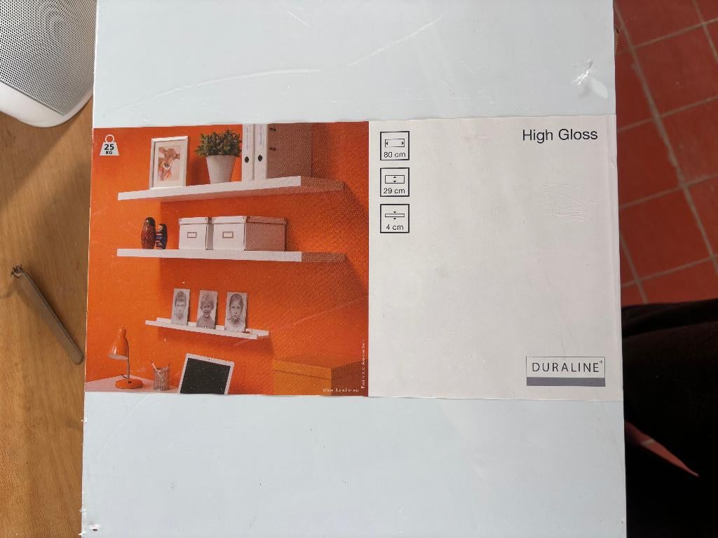 Duraline Muurplank Hoogglans Wit & vidaXL Wandkubus Zwart MD, Huis en Inrichting, Woonaccessoires | Wandplanken en Boekenplanken