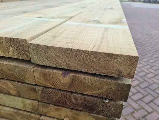 Balkhout geïmpregneerd 5.0x20.0 cm, Ophalen, Nieuw, 250 cm of meer, Planken