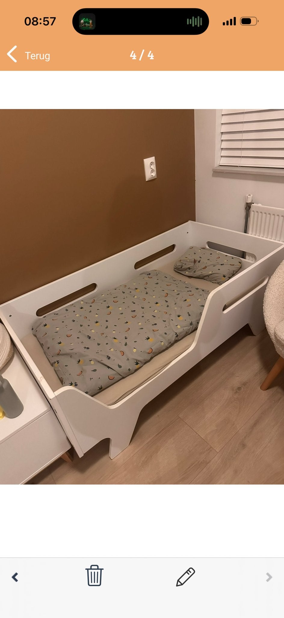 2x Petit Amélie peuterbed 140x70 cm, Kinderen en Baby's, Kinderkamer | Bedden, Ophalen, Zo goed als nieuw, 140 tot 160 cm, 70 tot 85 cm