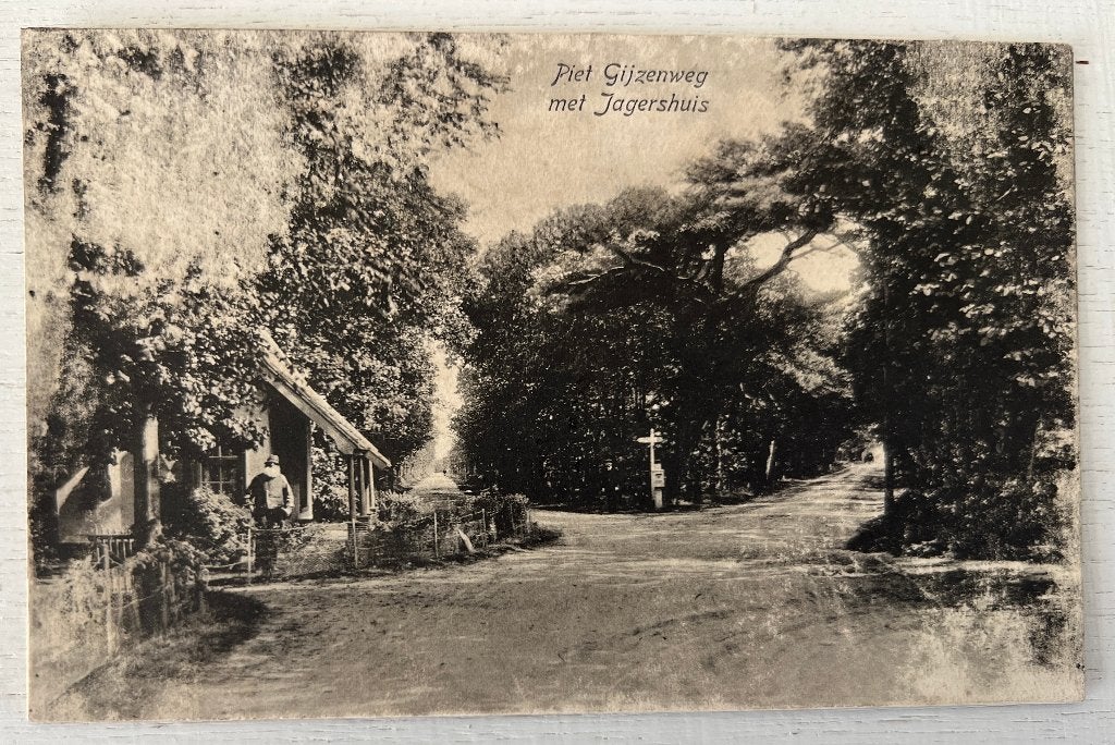 Ansichtkaart- Noordwijk - Piet Gijzenweg met Jagershuis 1916, Ophalen of Verzenden, Voor 1920, Gelopen, Zuid-Holland