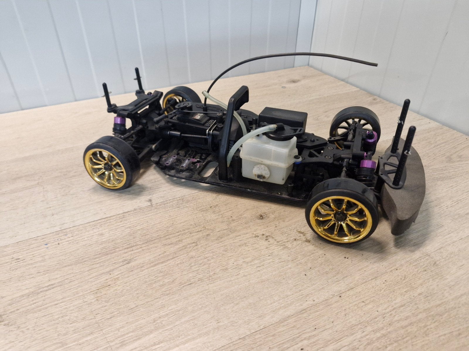 hpi rs4 2 speed chassis 1/10, Ophalen of Verzenden, Gebruikt, Nitro, Auto onroad