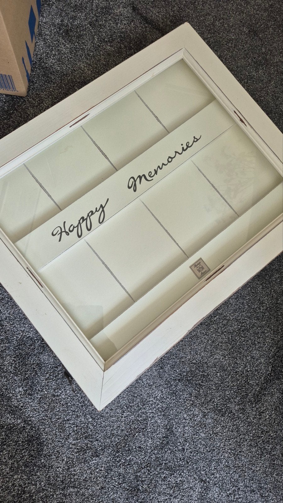 Riviera Maison Fotobox 'Happy Memories', Hout, Ophalen of Verzenden, Wit, Landelijk