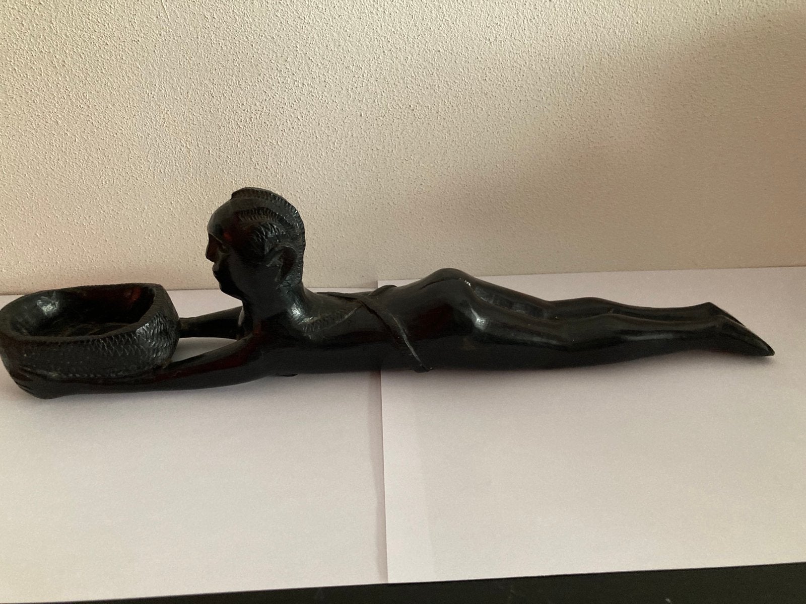 Houten wierook vrouwenfiguur Afrikaans?, Ophalen of Verzenden, Handgemaakt, Overige materialen, Beeld