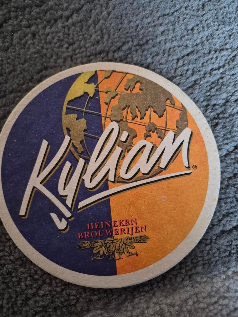 Uniek Heineken Kylian viltje, Ophalen of Verzenden, Gebruikt, Viltje(s), Heineken