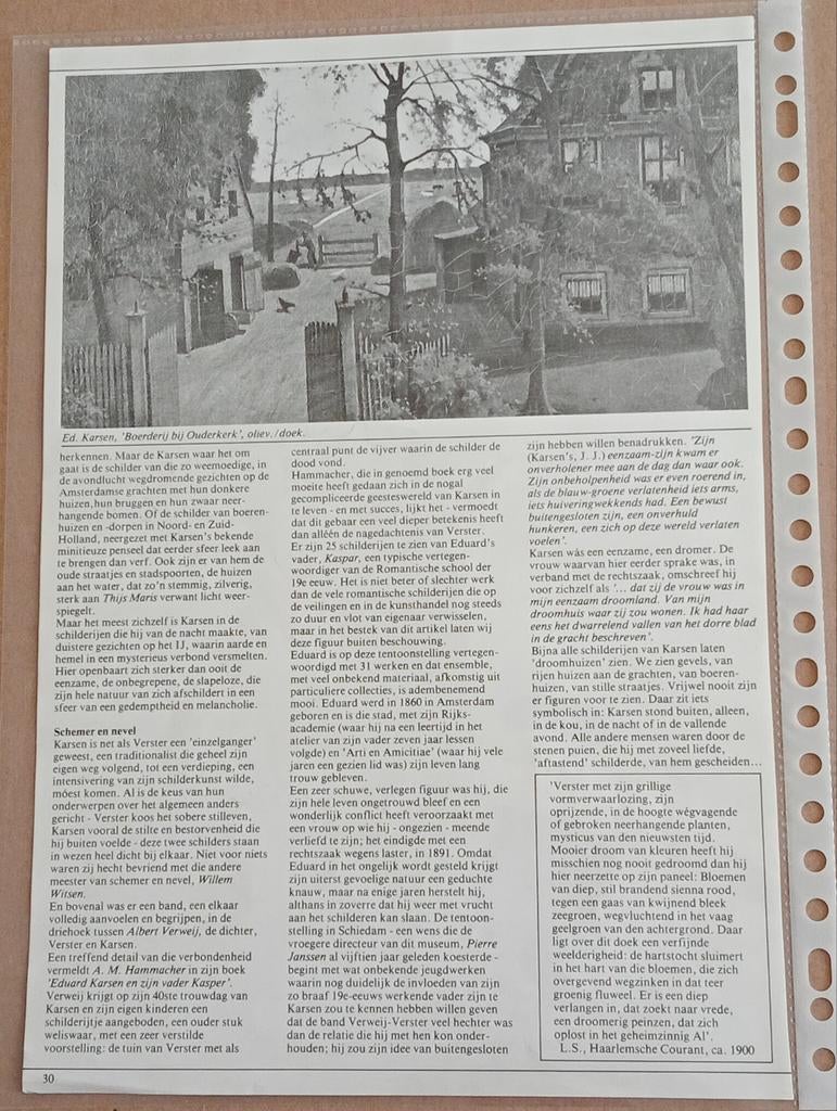 Floris Verster en Kaspar Karsen artikel, Ophalen of Verzenden, 1960 tot 1980, Tijdschrift