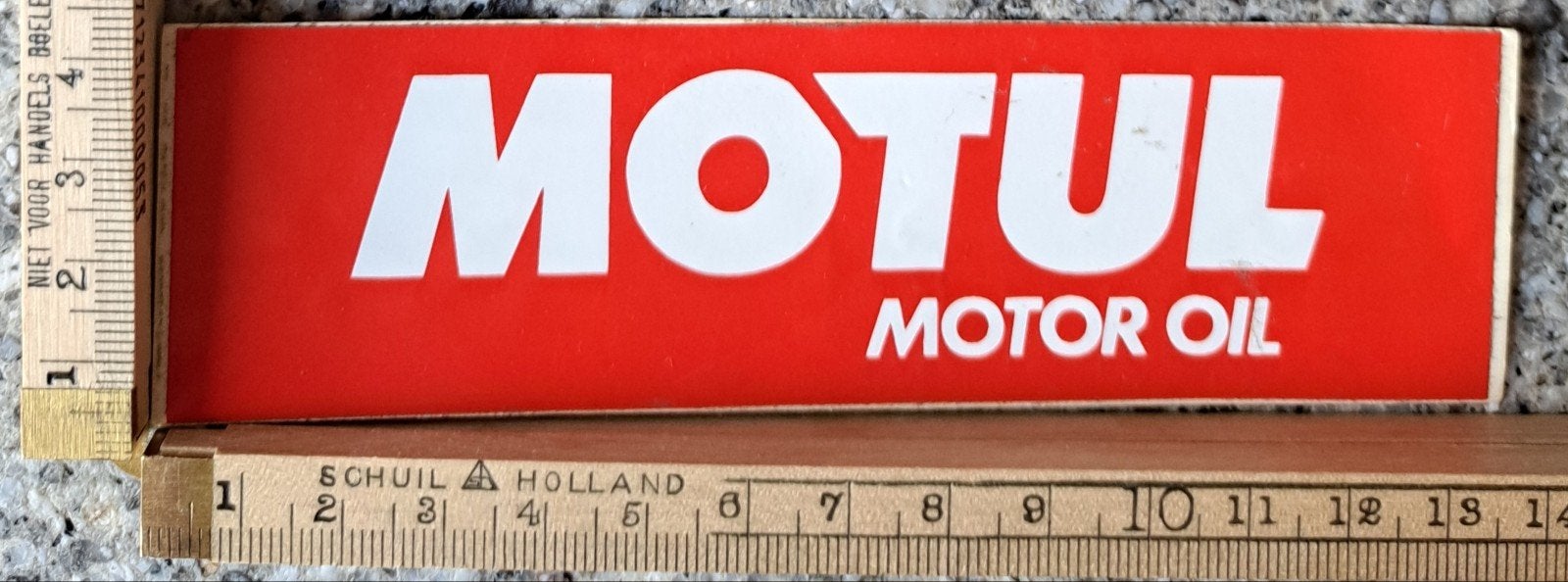 Vintage sticker Motul motor oil smeermiddelen logo merk, Ophalen of Verzenden, Zo goed als nieuw, Auto of Motor