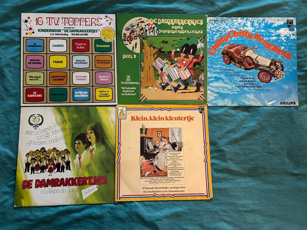 5 LP's Kinderkoor De Damrakkertjes (ook per stuk te koop), LP, Gebruikt, Ophalen of Verzenden, 12 inch