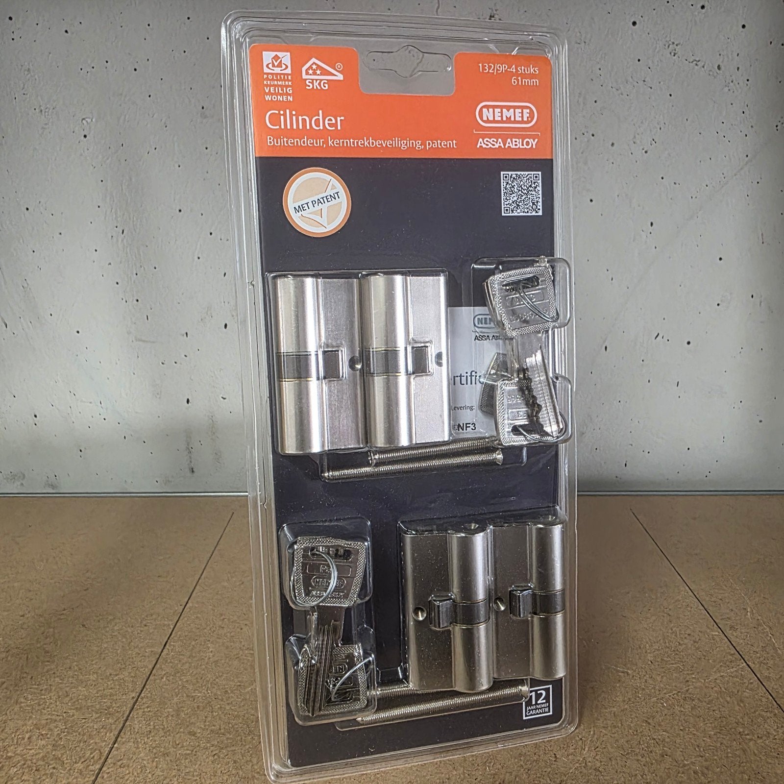 NEMEF Assa Abloy Veiligheidscilinder Buitendeur SKG, Ophalen of Verzenden, Nieuw, Rvs, Slot